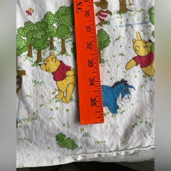 Vintage Walt Disney Winnie The Pooh Bear 100 Acre Wood Baby Receiving Blanket - Picture 9 of 10